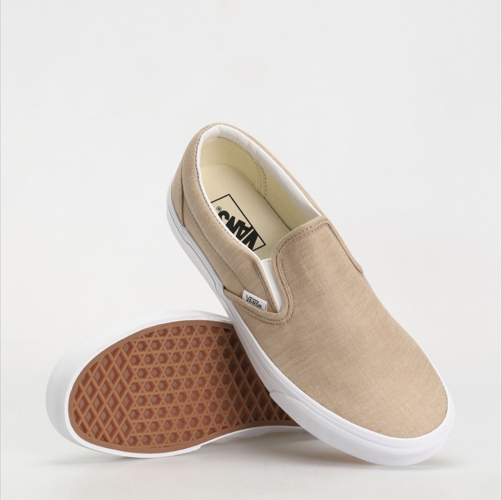 Vans Classic Slip On Sneaker - Summer Linen Incense (Tan)